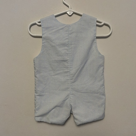 Petite Bebe 3M Easter bunny smocked lined shortall, like new Jon Jon - Picture 5 of 5